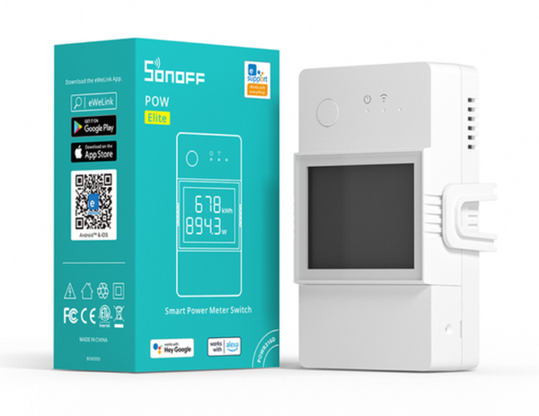 SONOFF Pow switch Smart Power Meter <br> מתג אלחוטי חכם לחשמל גבוה עם מנטר חשמל מובנה