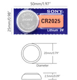סוללות SONY CR2025 3V - systems-il