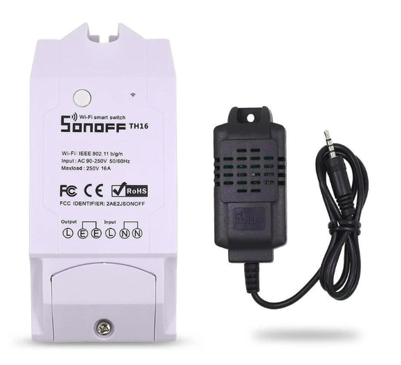 SONOFF TH16  + SI7021  sensor<br>  מפסק דוגם + חיישן טמפרטורה ולחות - systems-il
